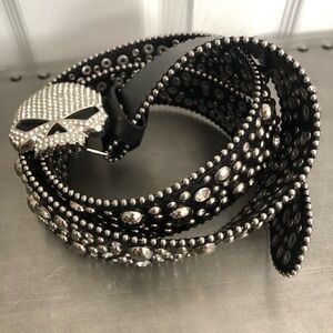 Harley Davidson Studded Skull Black Belt